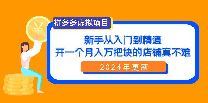 (9744期)拼多多虚拟项目：入门到精通，开一个月入万把块的店铺 真不难(24年更新)-梦想波浪