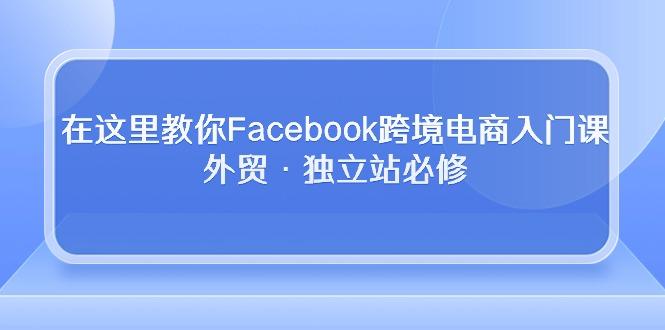 在这里教你Facebook跨境电商入门课，外贸·独立站必修-梦想波浪