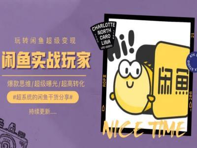 手把手教你0到1系统玩转闲鱼变现，爆款思维/超级曝光/超高转化-梦想波浪