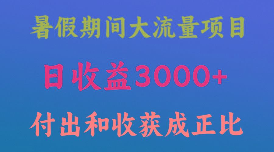 一天收益3000+，暑假期间， 这个项目才是真火-梦想波浪