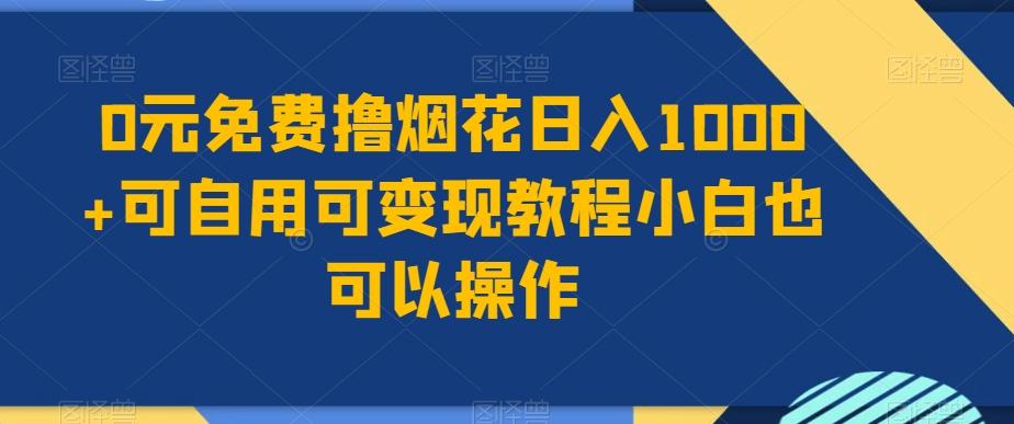 0元免费撸烟花日入1000+可自用可变现教程小白也可以操作，永久免费更新链接-梦想波浪