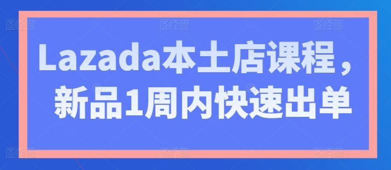 Lazada本土店课程，新品1周内快速出单-梦想波浪