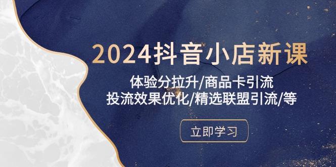 2024抖音小店新课，体验分拉升/商品卡引流/投流效果优化/精选联盟引流/等-梦想波浪