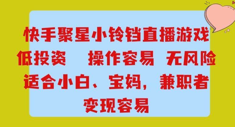 快手小铃铛游戏项目，低投入零风险，操作简单变现快-梦想波浪