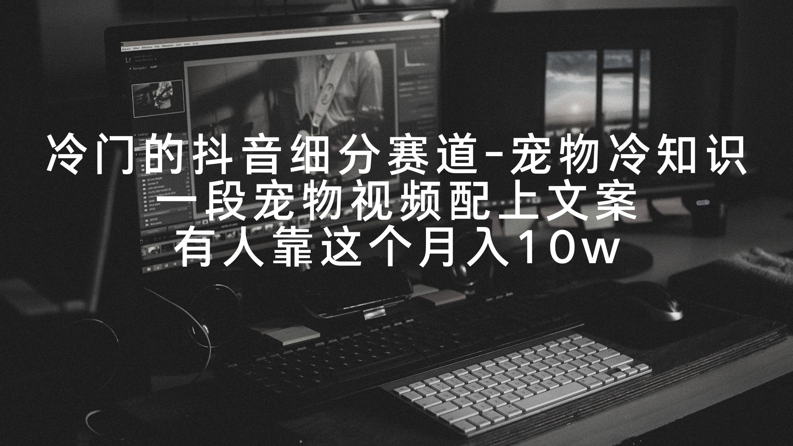 冷门的抖音细分赛道-宠物冷知识，一段宠物视频配上文案，有人靠这个月入10w-梦想波浪