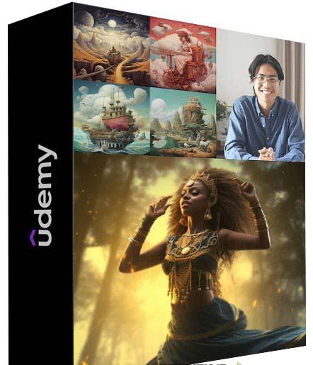 MidjourneyAI绘画艺术生成的大师级写作提示指南教程-8节视频课-中英字幕-梦想波浪