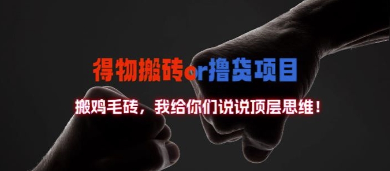得物搬砖撸货项目?掰下数据，我给你们说说顶层思维【揭秘】-梦想波浪
