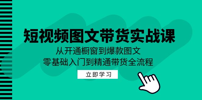 短视频图文带货实战课:从开通橱窗到爆款图文,零基础入门到精通带货-梦想波浪
