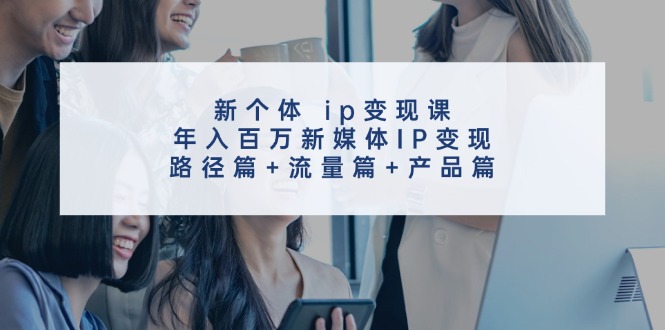 新个体ip变现课，年入百万新媒体IP变现，路径篇+流量篇+产品篇-梦想波浪