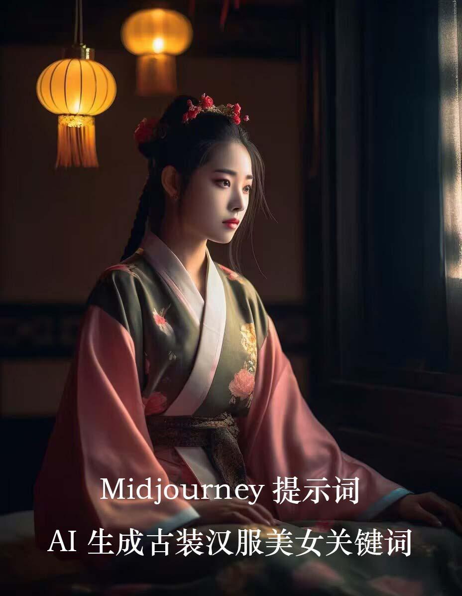 Midjourney关键词-AI生成中国风古装汉服美女人像提示关键词-梦想波浪