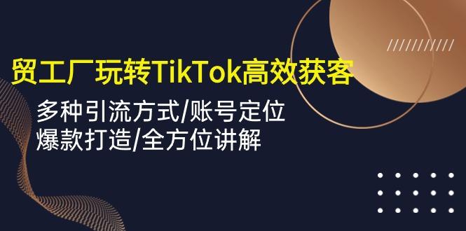 外贸工厂玩转TikTok高效获客，多种引流方式/账号定位/爆款打造/全方位讲解-梦想波浪