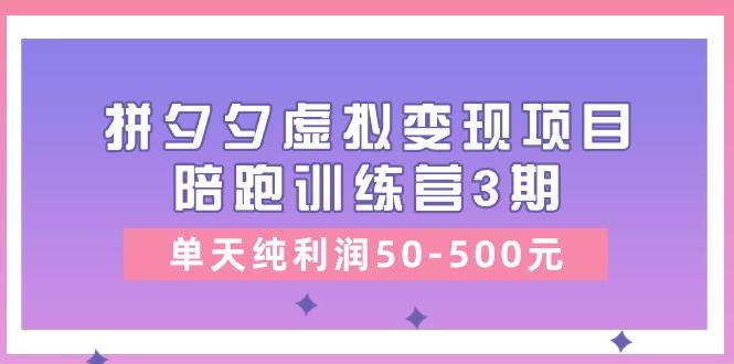某收费培训《拼夕夕虚拟变现项目陪跑训练营3期》单天纯利润50-500元-梦想波浪