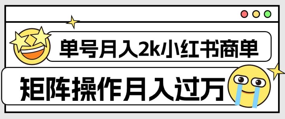 外面收费1980的小红书商单保姆级教程，单号月入2k，矩阵操作轻松月入过万-梦想波浪