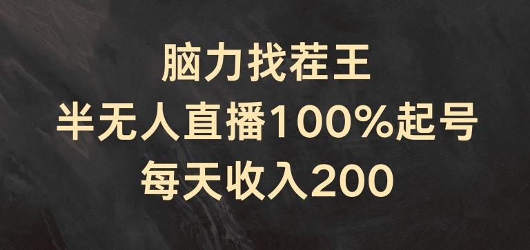 脑力找茬王,半无人直播100%起号,每天收入200+【揭秘】