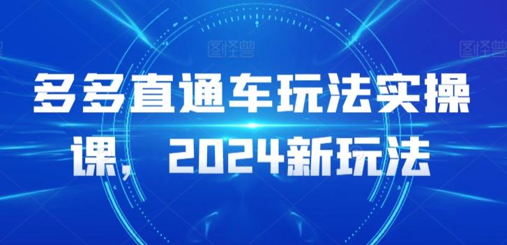 多多直通车玩法实操课，2024新玩法-梦想波浪