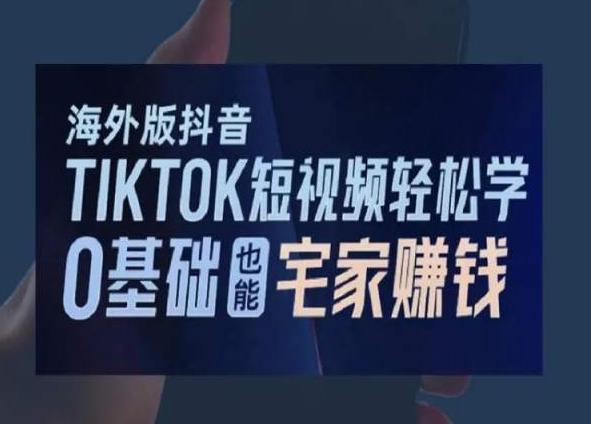 海外版抖音TikTok短视频轻松学，0基础宅家也能赚钱-梦想波浪