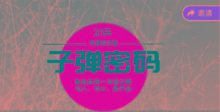 《子弹密码训练营》-用一句话文案勾人勾心卖产品，21天学到顶尖文案大师策略和技巧-梦想波浪
