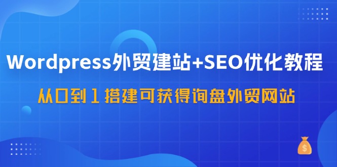 WordPress外贸建站+SEO优化教程，从0到1搭建可获得询盘外贸网站(57节课)-梦想波浪