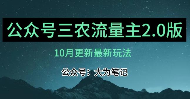 (10月)三农流量主项目2.0——精细化选题内容，依然可以月入1-2万-梦想波浪