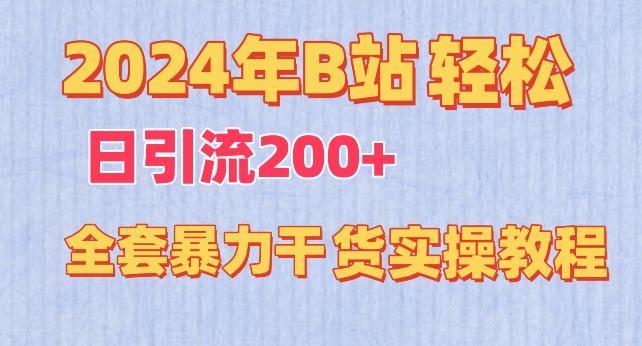 2024年B站轻松日引流200+的全套暴力干货实操教程【揭秘】-梦想波浪
