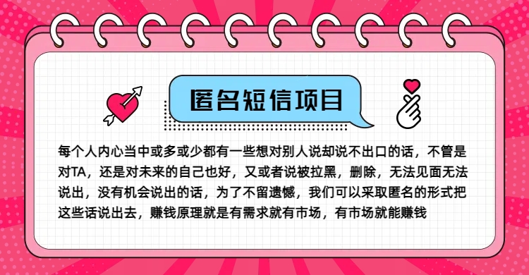 冷门小众赚钱项目，匿名短信，玩转信息差，月入五位数【揭秘】-梦想波浪