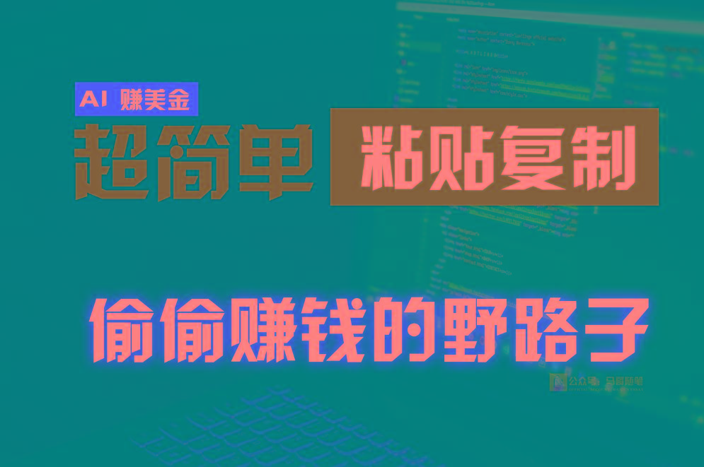 偷偷赚钱野路子,0成本海外淘金,无脑粘贴复制,稳定且超简单,适合副业兼职-梦想波浪