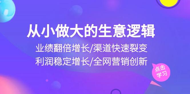 从小做大生意逻辑：业绩翻倍增长/渠道快速裂变/利润稳定增长/全网营销创新-梦想波浪