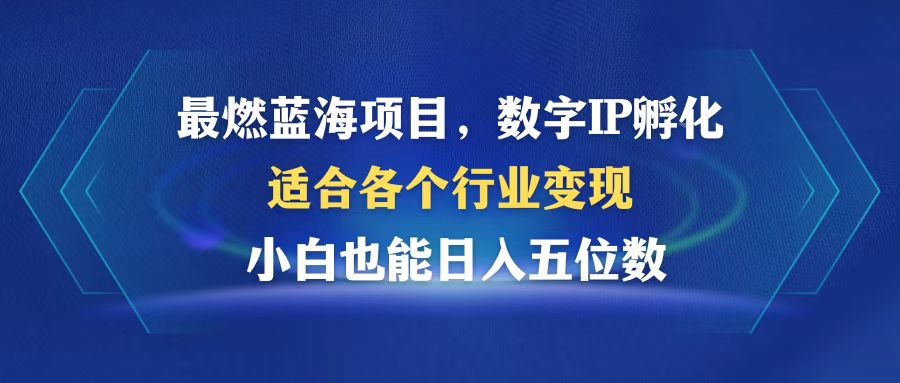 最燃蓝海项目 数字IP孵化 适合各个行业变现 小白也能日入5位数-梦想波浪
