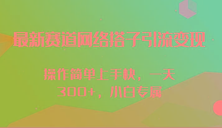 最新赛道网络搭子引流变现!!操作简单上手快，一天300+，小白专属-梦想波浪