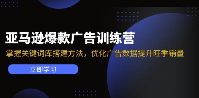 亚马逊爆款广告训练营:掌握关键词库搭建方法,优化广告数据提升旺季销量-梦想波浪