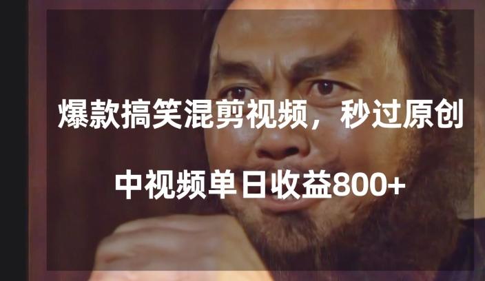 爆款搞笑混剪视频，百分百过原创，单日中视频播放收益800+【揭秘】-梦想波浪