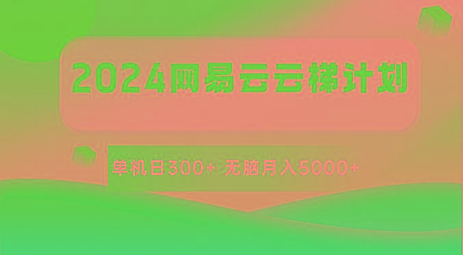 2024网易云云梯计划 单机日300+ 无脑月入5000+-梦想波浪