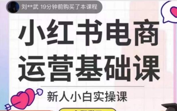 小红书电商运营基础课，新人小白实操课-梦想波浪