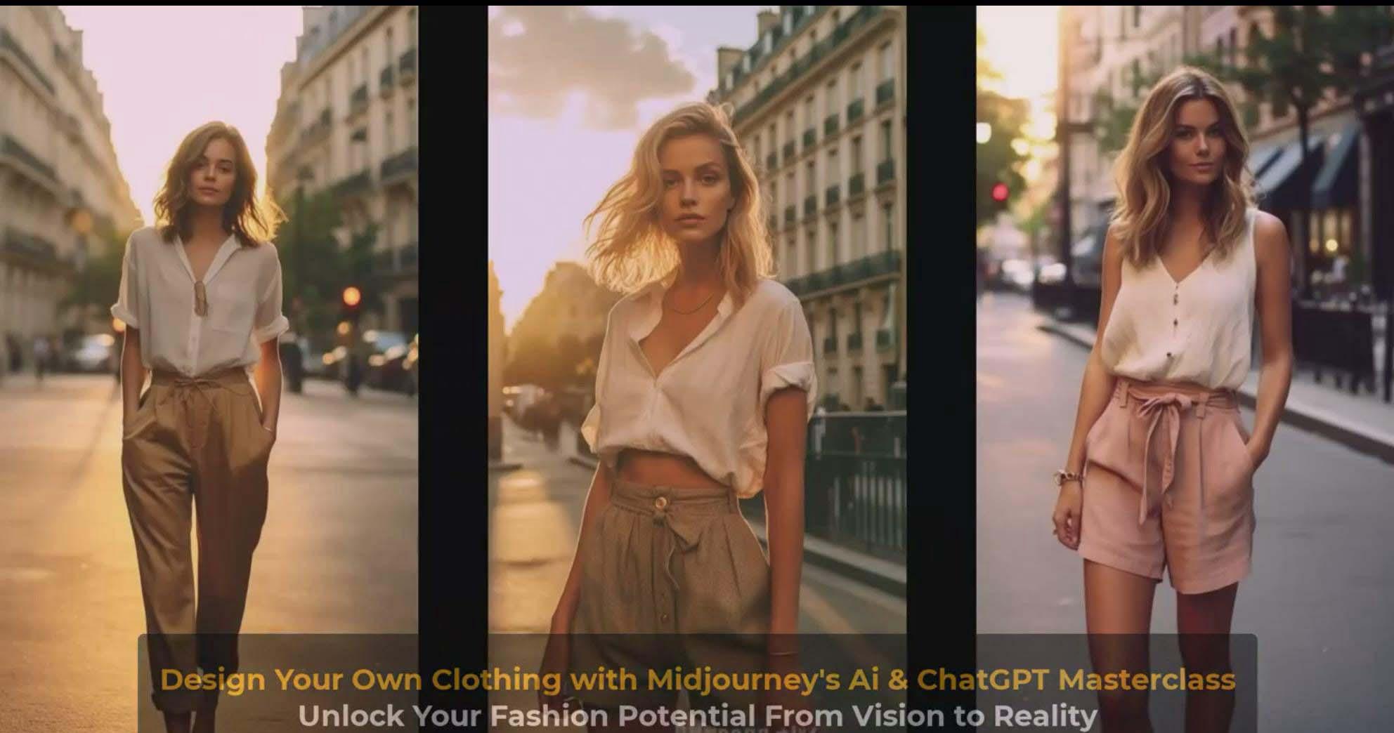 图片[9]-利用 Midjourneys Ai 人工智能设计自己的服装AI大师班-10节课-中英字幕-梦想波浪