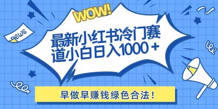最新小红书冷门赛道日入1000+一部手机小白轻松-梦想波浪