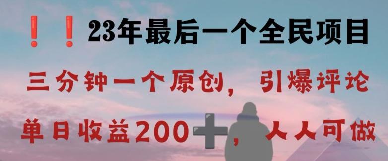 反向演绎详解，引爆评论区，每日稳稳收益200+，2023最后一个全民项目【揭秘】-梦想波浪