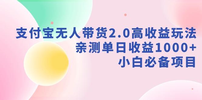 支付宝无人带货2.0高收益玩法，亲测单日收益1000+，小白必备项目-梦想波浪