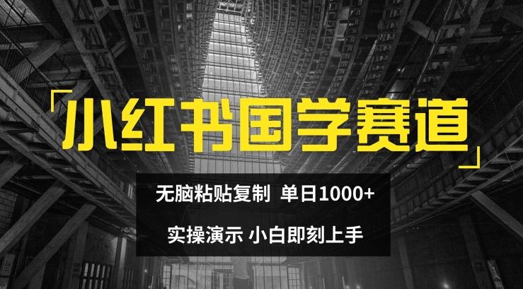 小红书国学赛道，无脑粘贴复制，单日1K，实操演示，小白即刻上手【揭秘】-梦想波浪