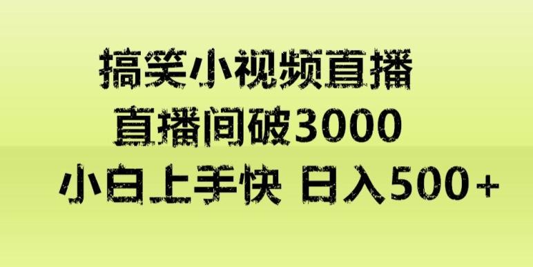 快手直播搞笑小视频解说，适合批量矩阵，日入300-500+-梦想波浪