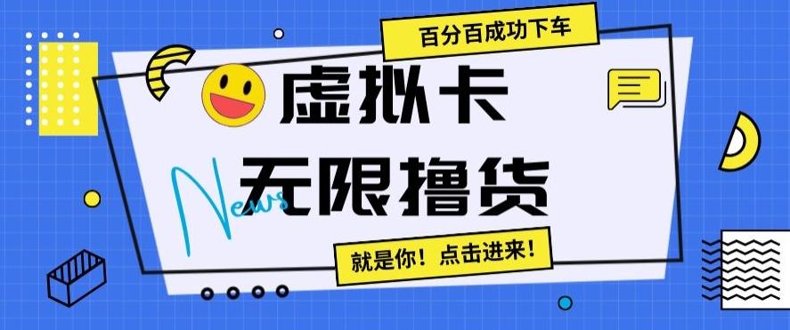 虚拟卡无限撸货，百分百成功下车【仅揭秘】-梦想波浪