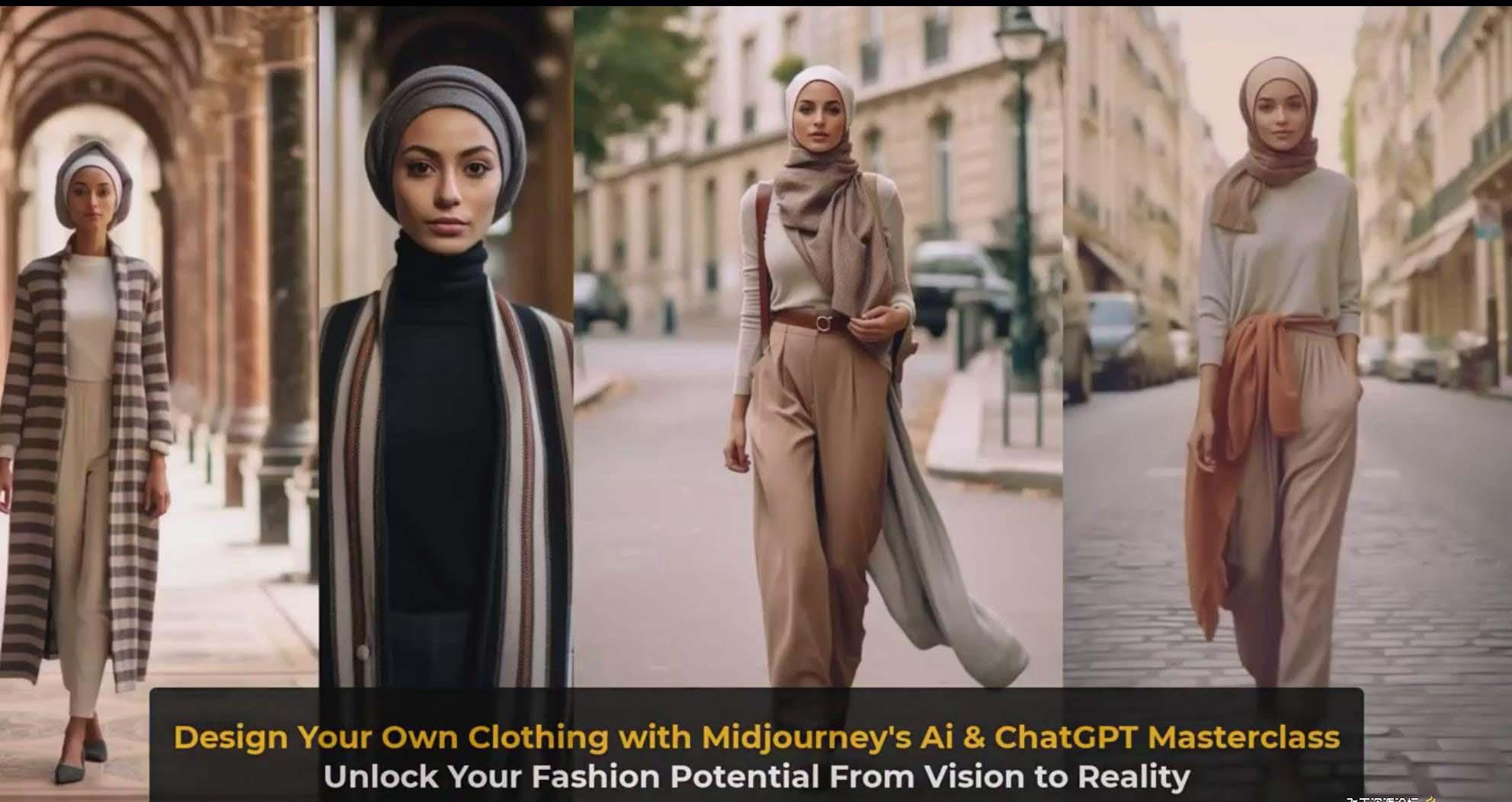 图片[10]-利用 Midjourneys Ai 人工智能设计自己的服装AI大师班-10节课-中英字幕-梦想波浪