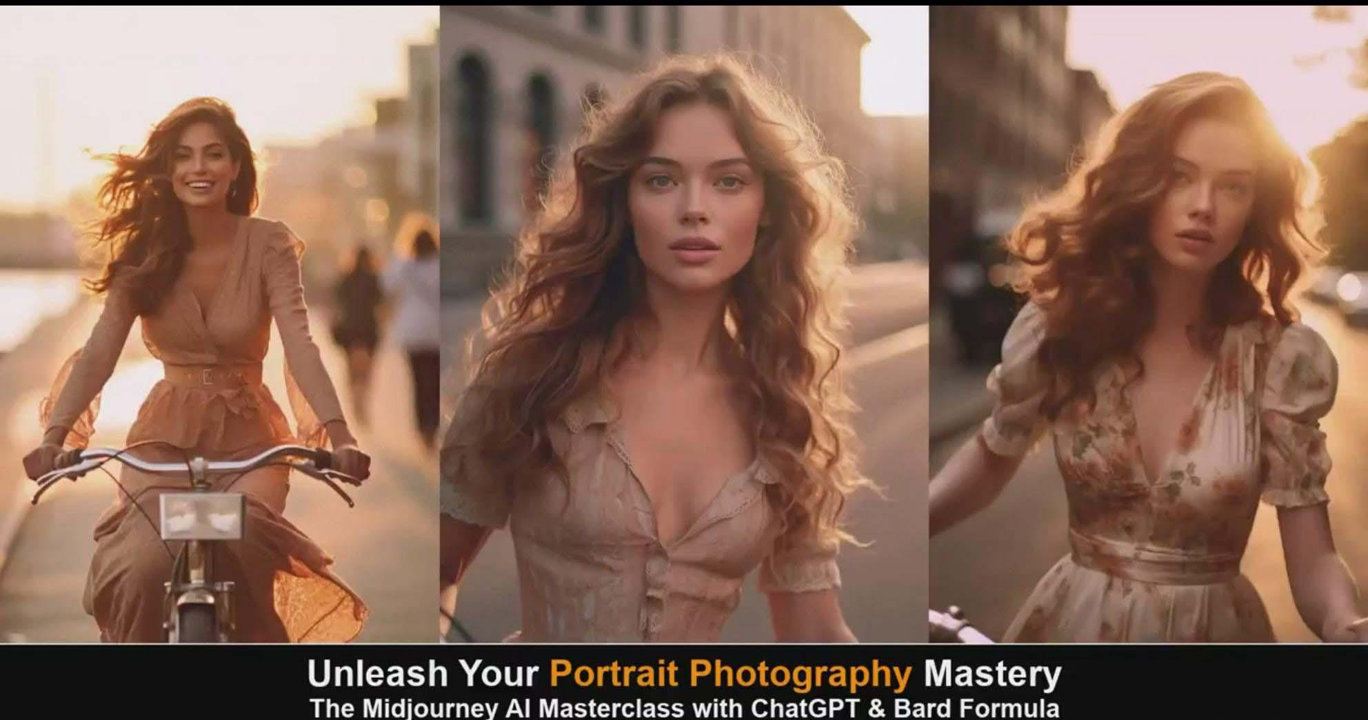 图片[4]-(9312期)Midjourney v5 ChatGPT 和 Bard AI人工智能人像摄影大师班-15节-中英字幕-梦想波浪