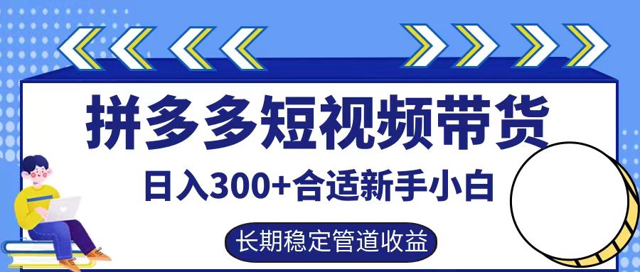 拼多多短视频带货日入300+，实操账户展示看就能学会-梦想波浪