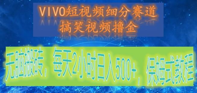 VIVO短视频细分赛道，搞笑视频撸金，无脑搬砖，每天2小时日入500+，保姆式教程-梦想波浪