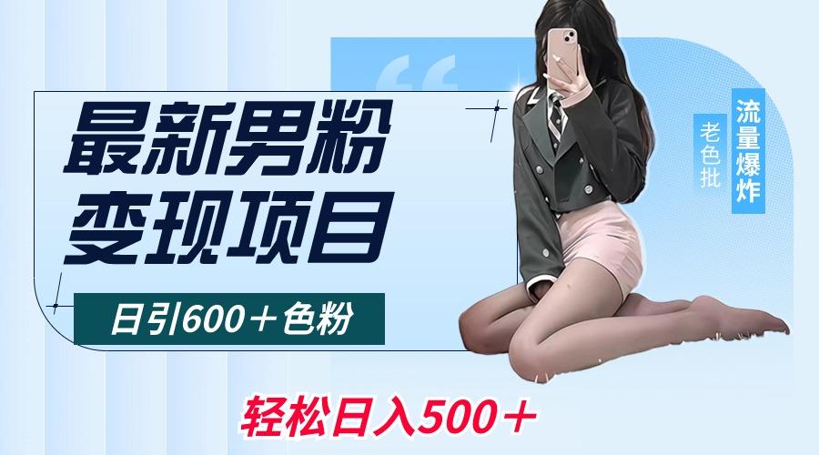 最新男粉变现项目，日引600＋色粉，全平台通用，轻松日入500＋-梦想波浪