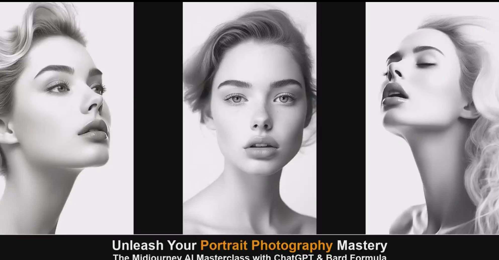 图片[1]-(9312期)Midjourney v5 ChatGPT 和 Bard AI人工智能人像摄影大师班-15节-中英字幕-梦想波浪