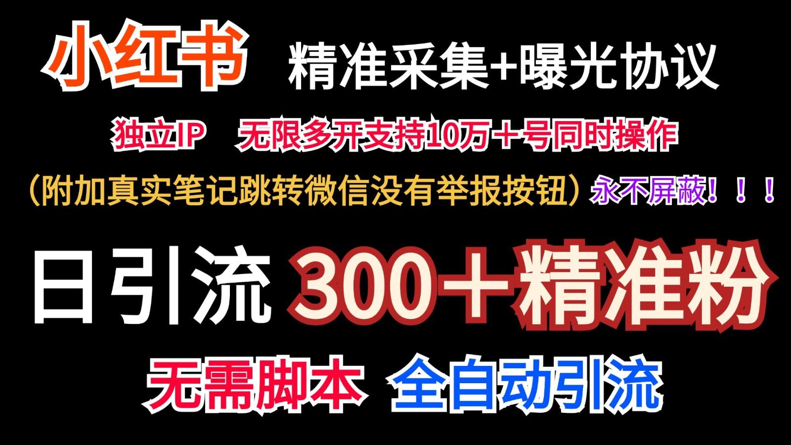 小红薯精准采集＋无限曝光＋真实笔记跳转微信，永不屏蔽(日引300＋精准粉)-梦想波浪