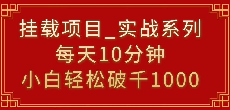 挂载项目，小白轻松破1000，每天10分钟，实战系列保姆级教程【揭秘】-梦想波浪