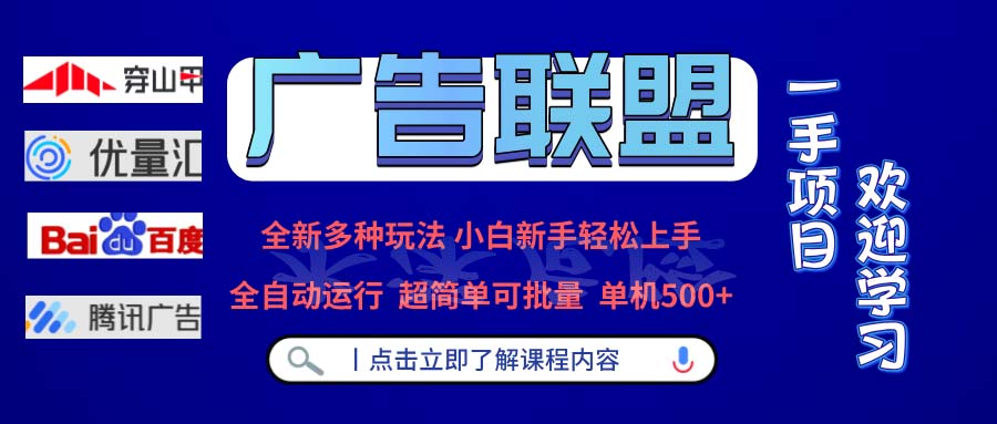 广告联盟 全新多种玩法 单机500+  全自动运行  可批量运行-梦想波浪