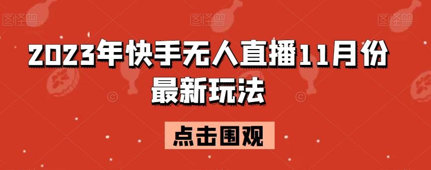 2023年快手无人直播11月份最新玩法-梦想波浪